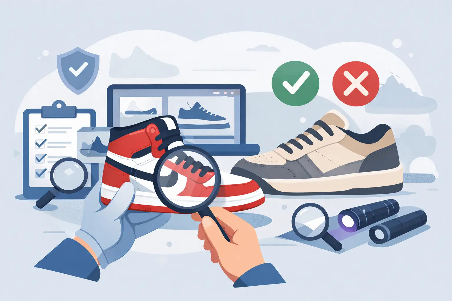 Voorbeeld van sneaker legit check uitgelegd