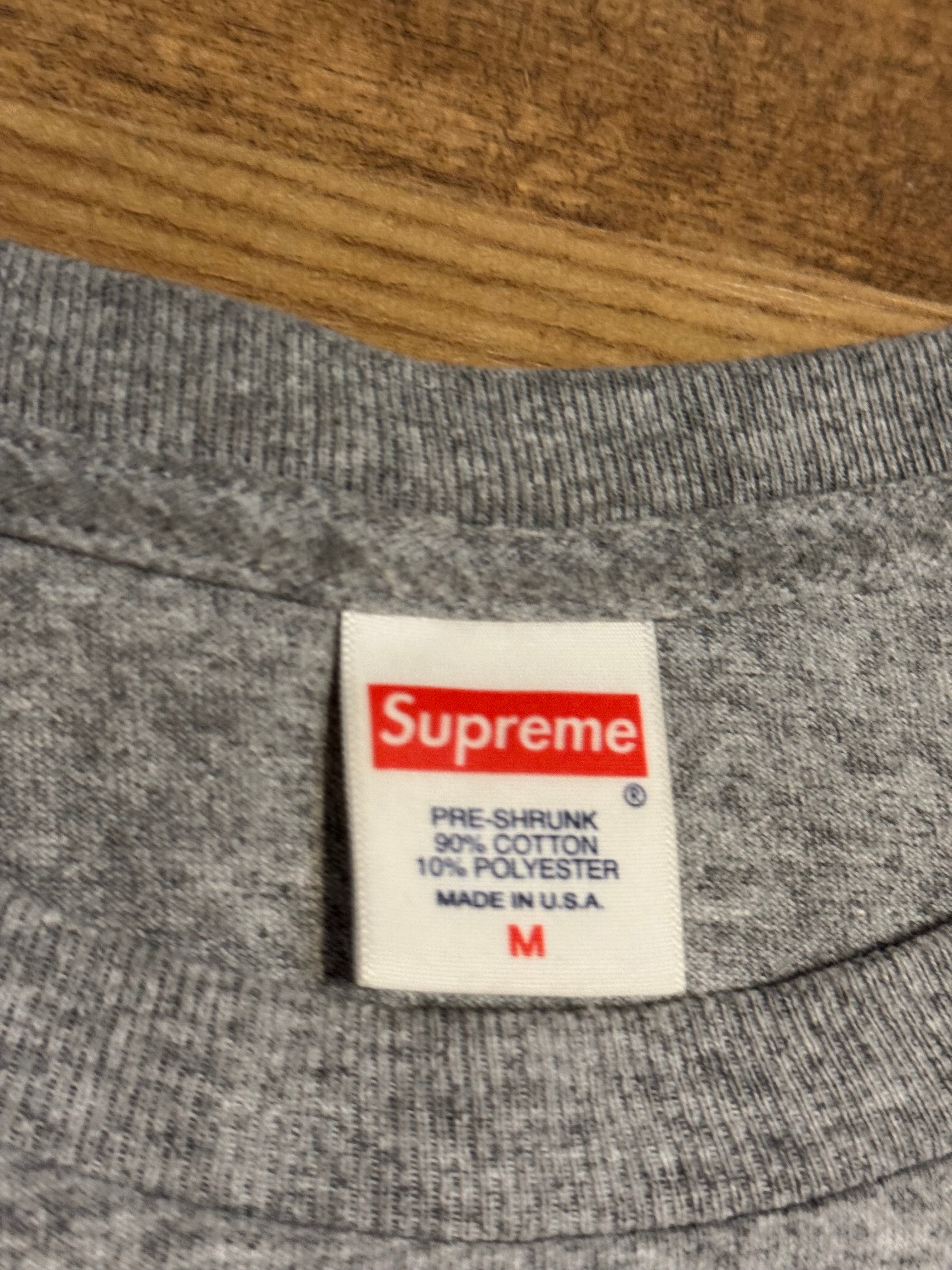 Supreme T-shirt Established 1994 Grijs maat M
