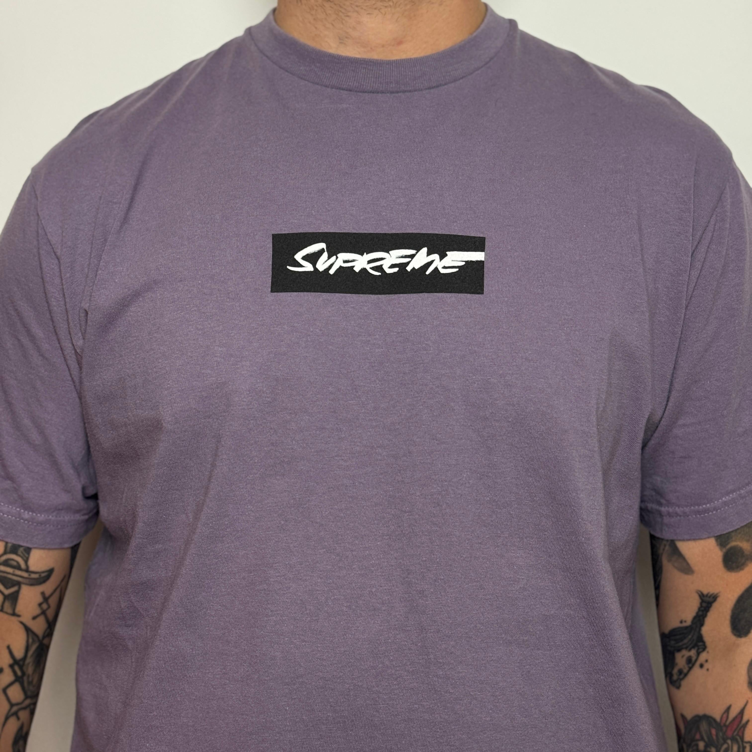 Supreme Futura box logo t-shirt lila size L