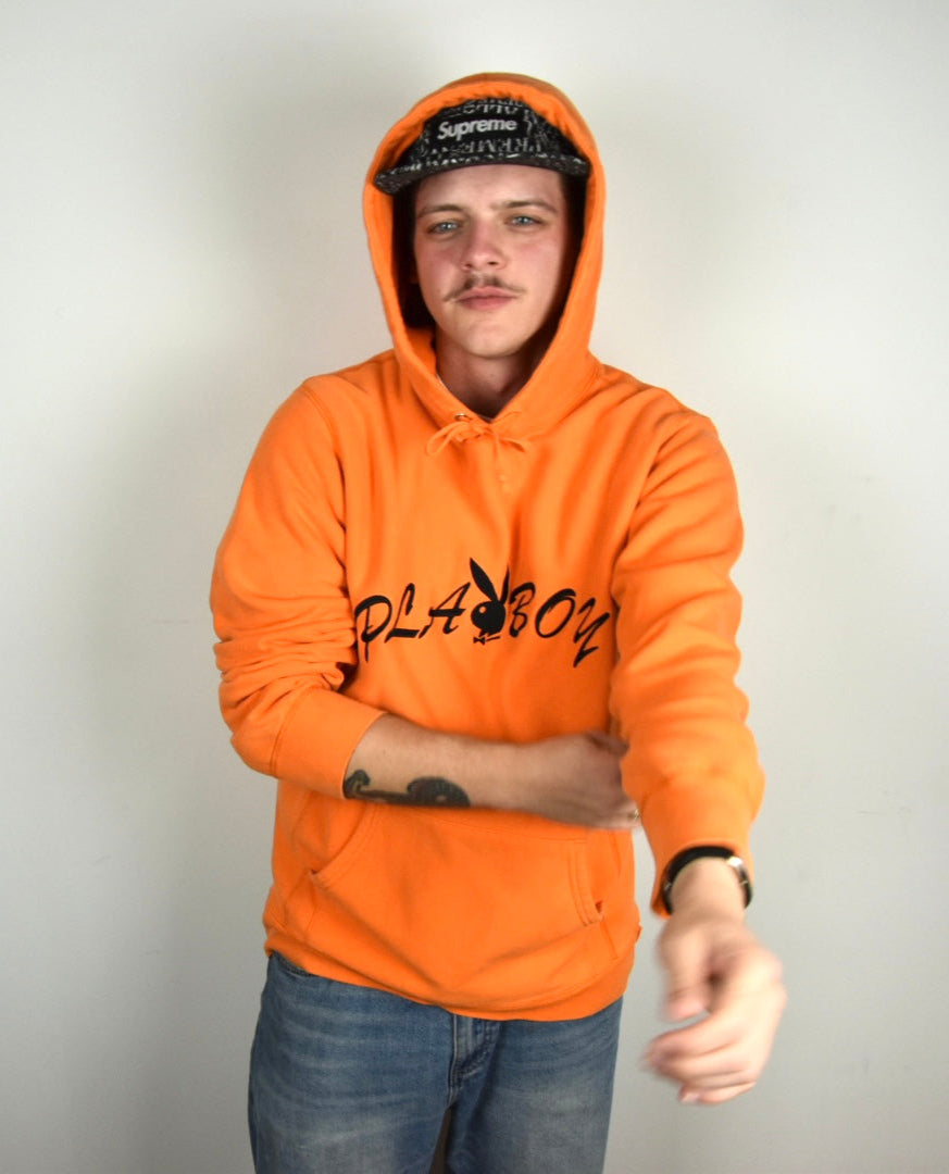 Supreme x Playboy Hoodie – Oranje – Limited Edition – Maat L