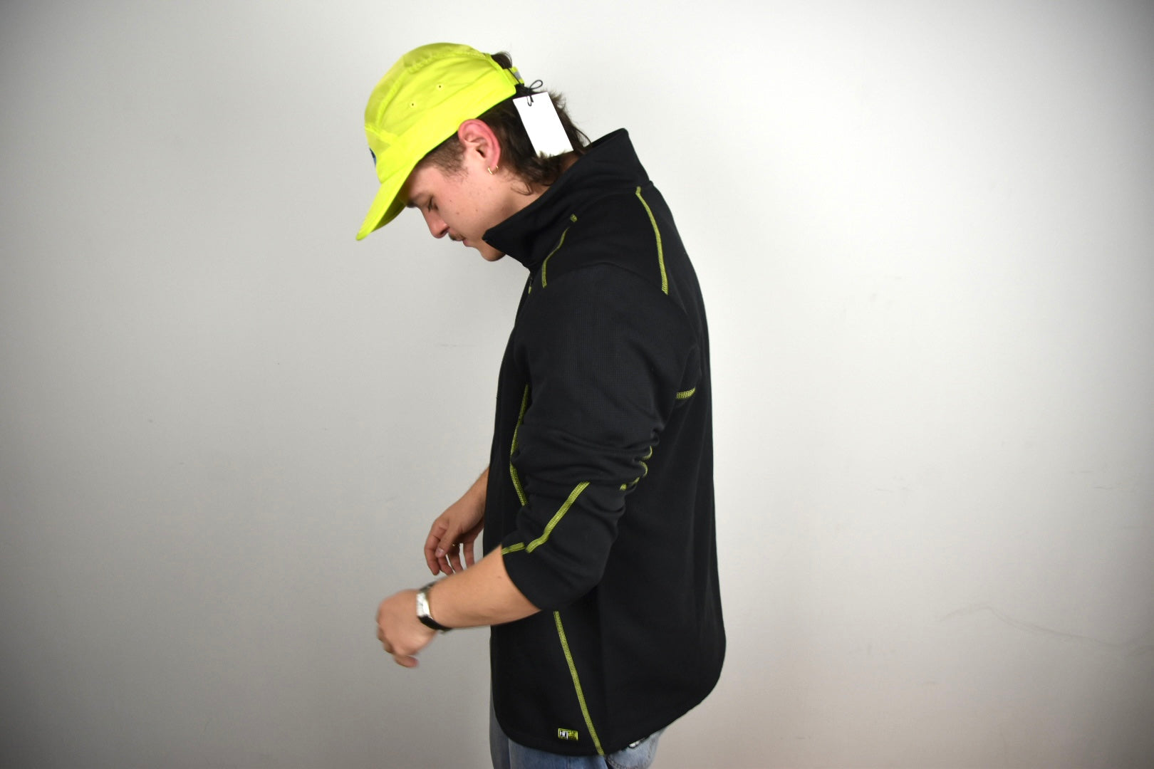 The North Face Vintage Sweater – Zwart/Groen (Maat XL, Goede conditie)