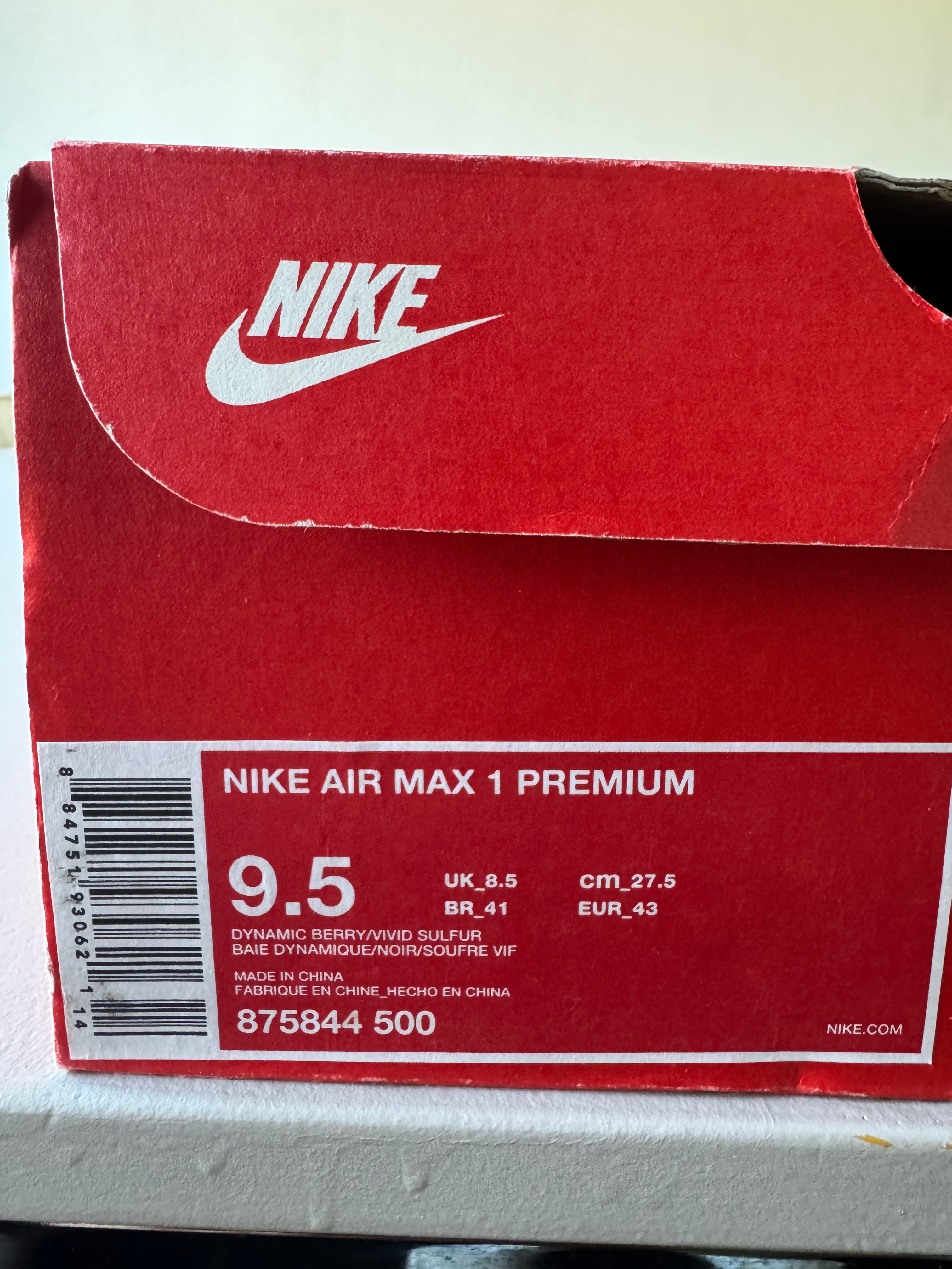 Nike Air Max 1 - Dynamic Berry maat 43