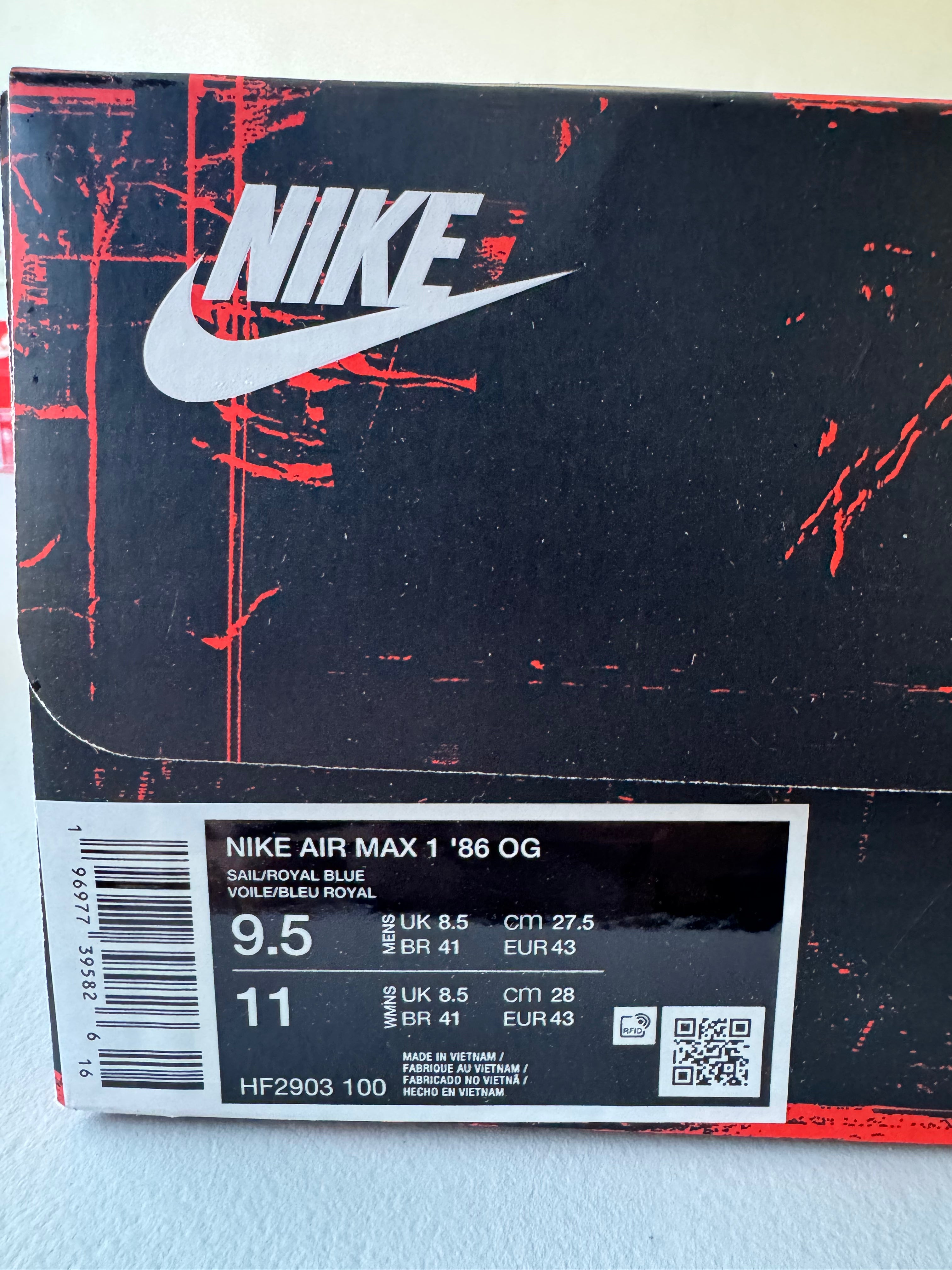 Nike Air Max 1 - '86 OG Royal blue maat 43