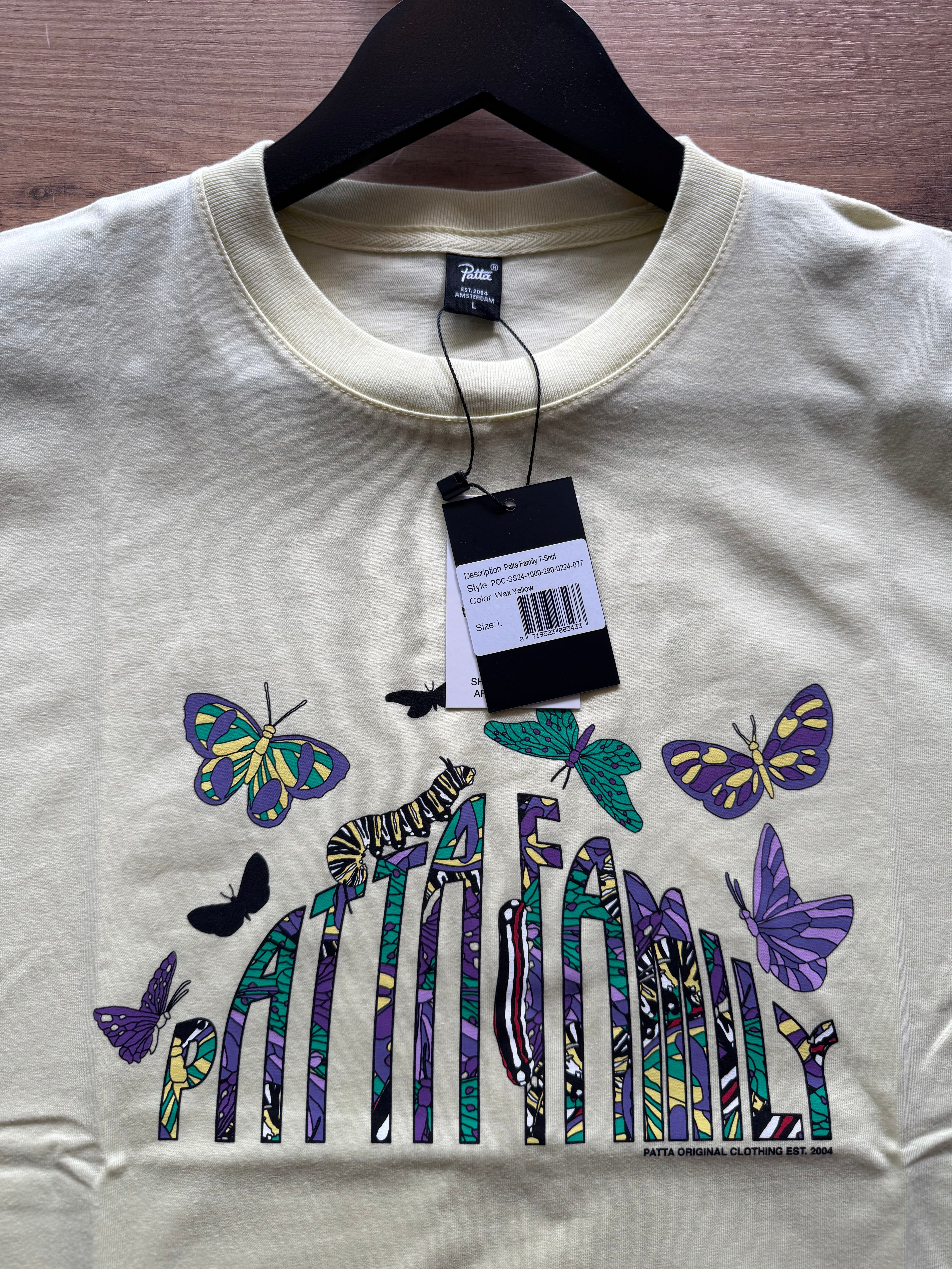 Patta Family T-shirt Wax Yellow maat L