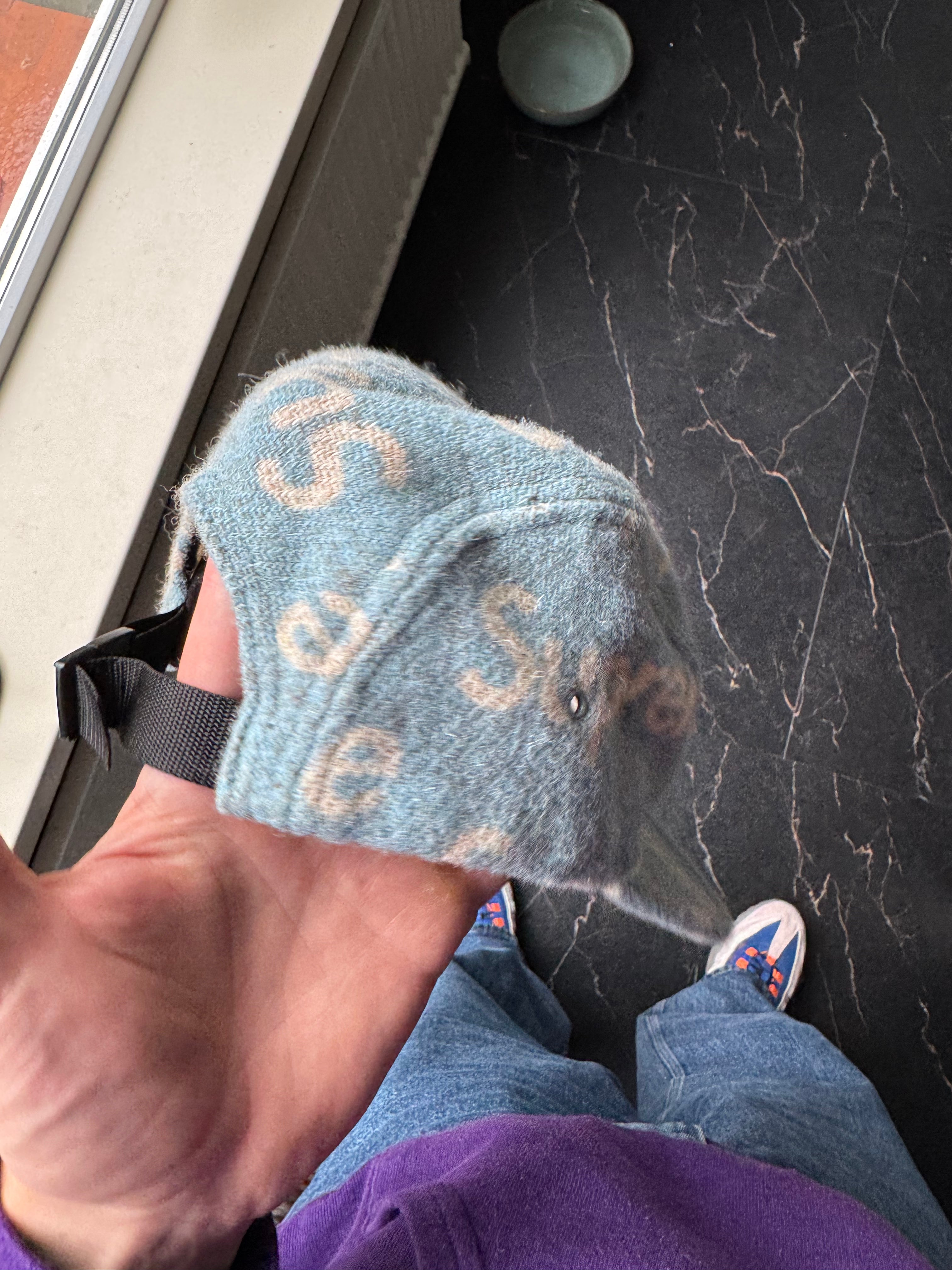 Supreme Harris Tweed Cap – Light Blue