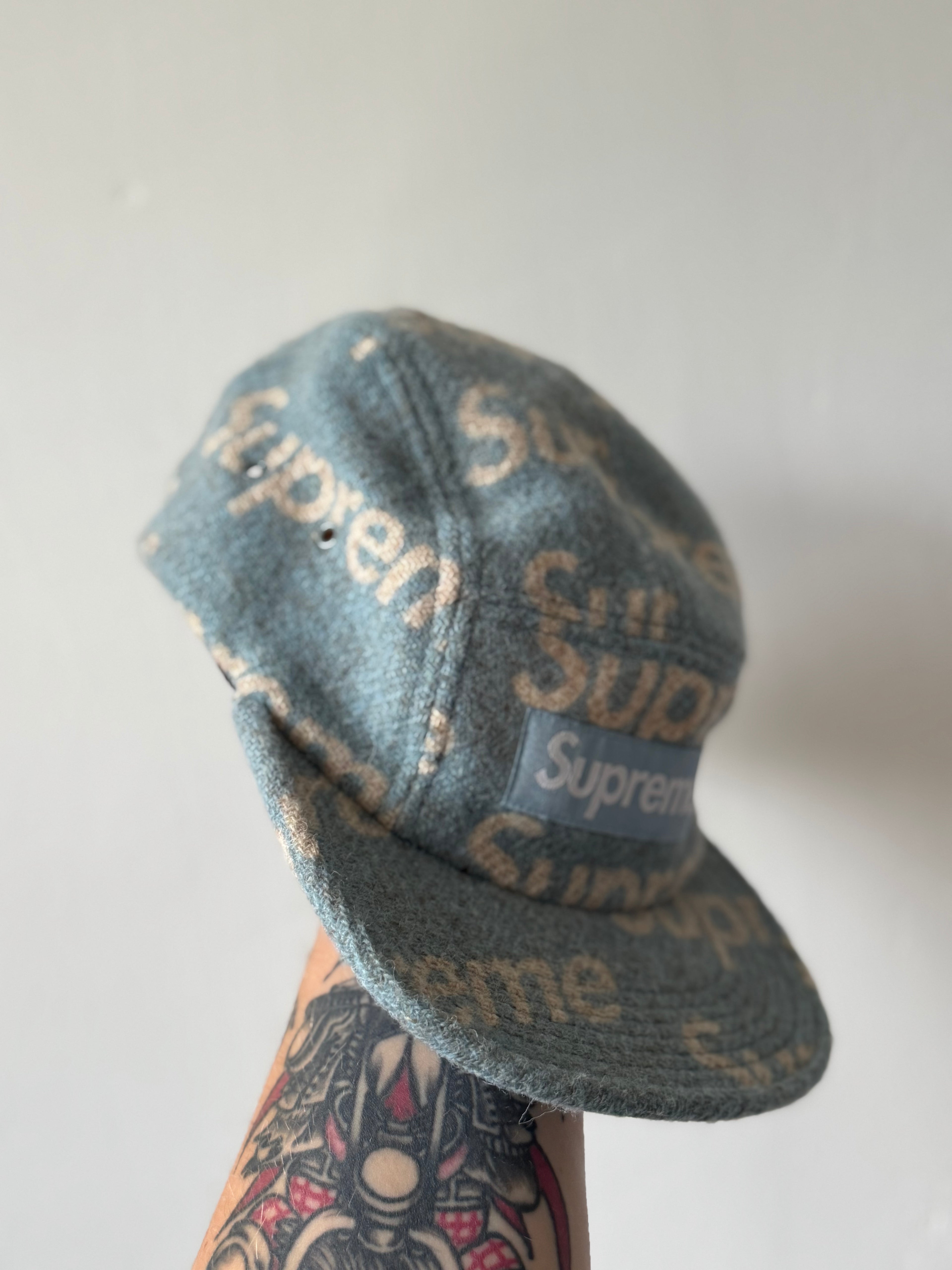 Supreme Harris Tweed Cap – Light Blue