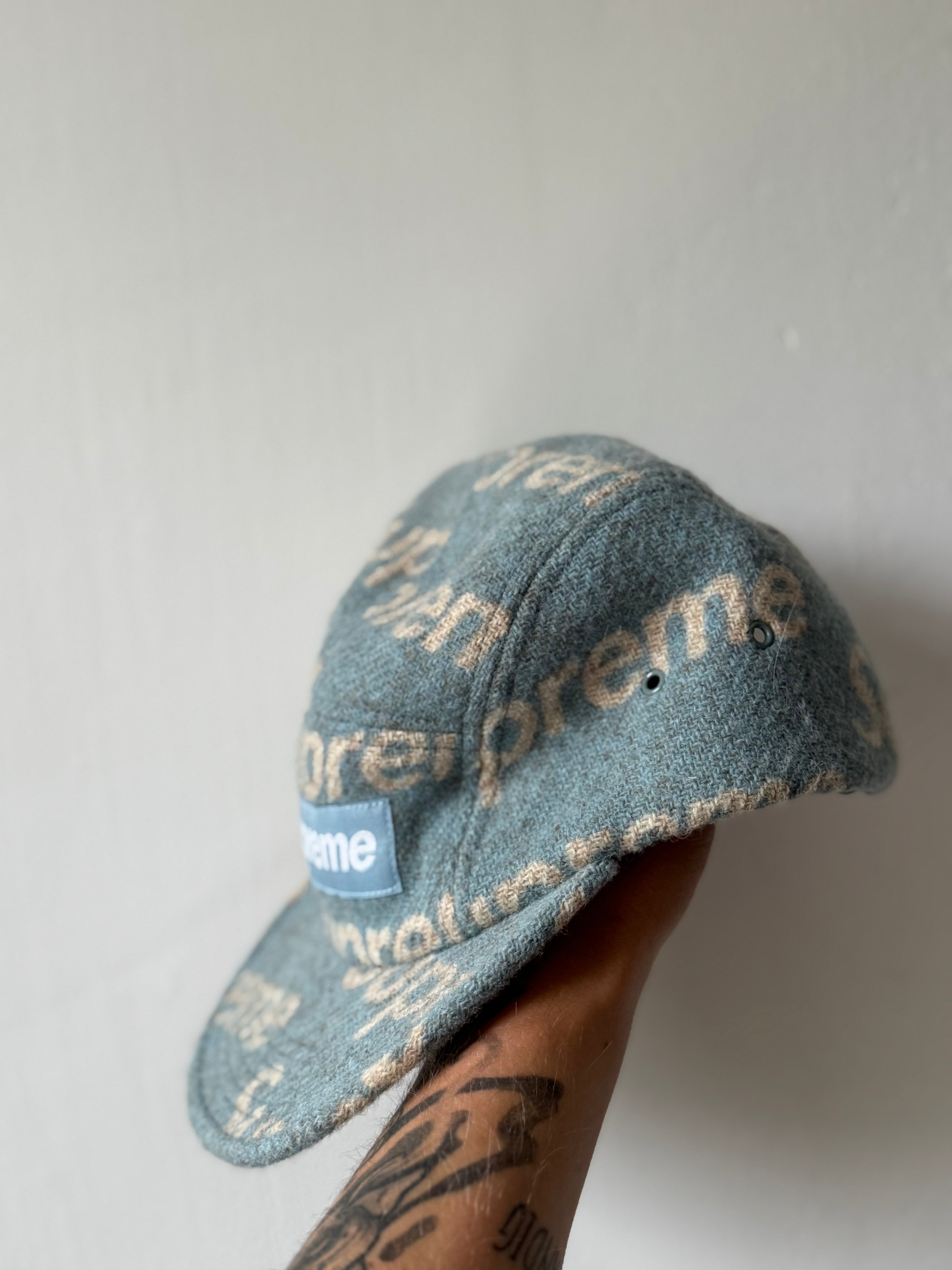 Supreme Harris Tweed Cap – Light Blue