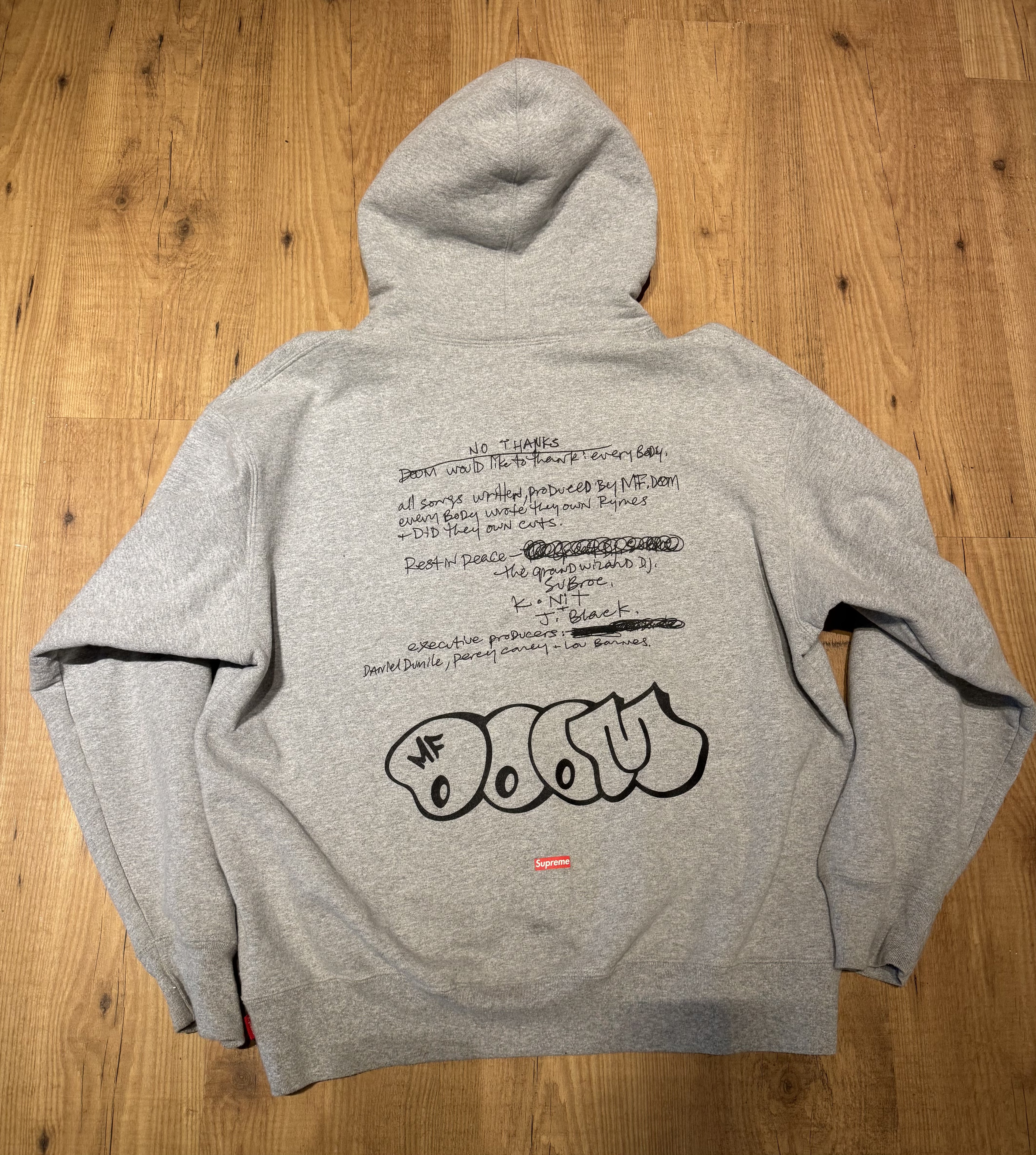 Supreme MF DOOM Hooded Sweatshirt Grey
