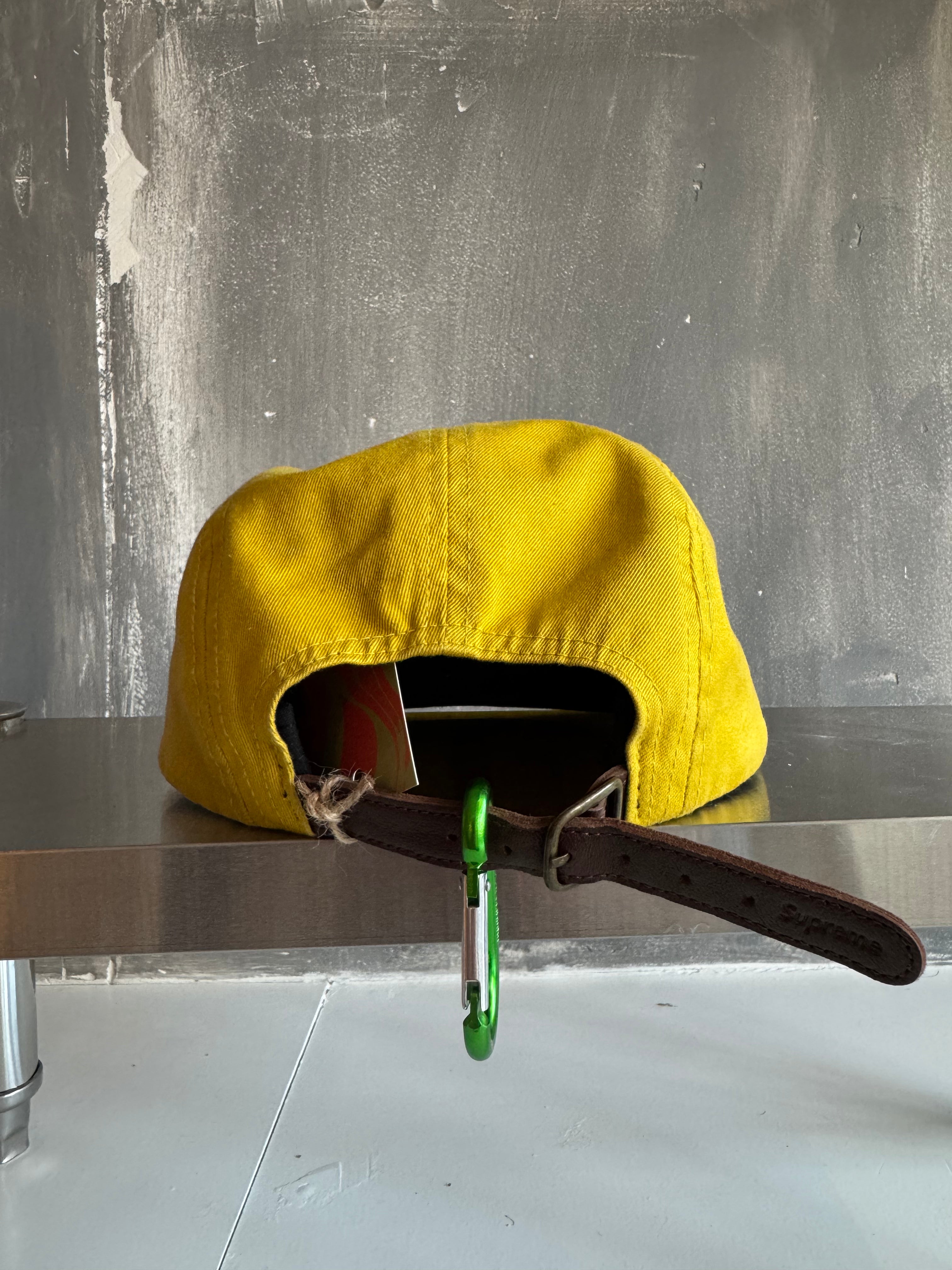 Supreme Washed Chino Twill Camp Cap "Yellow"