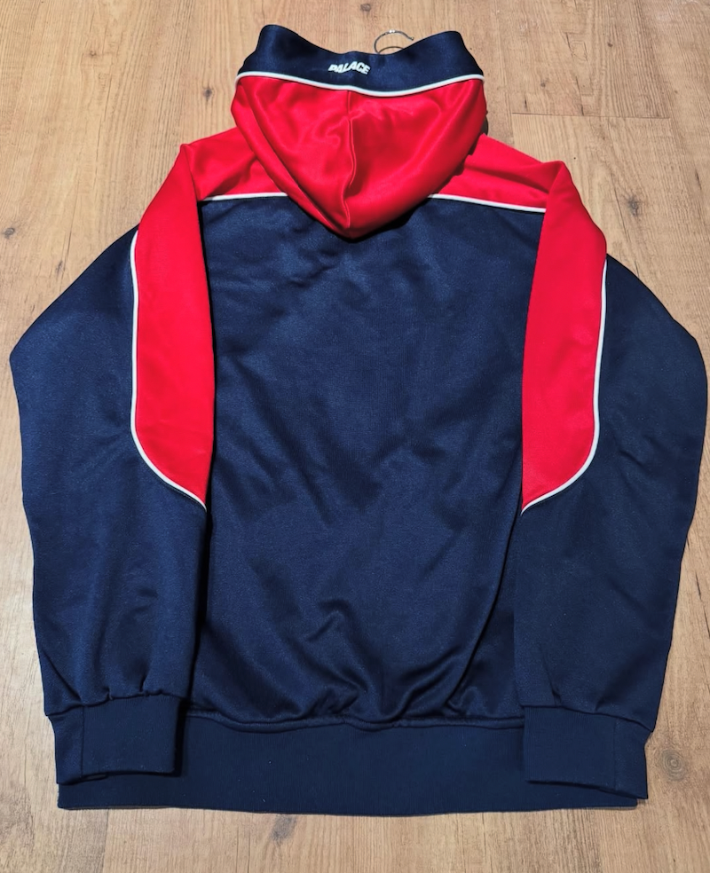 PALACE Pipeline Hooded Track Jacket Navy/red maat M