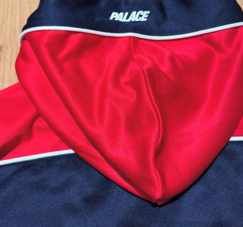 PALACE Pipeline Hooded Track Jacket Navy/red maat M