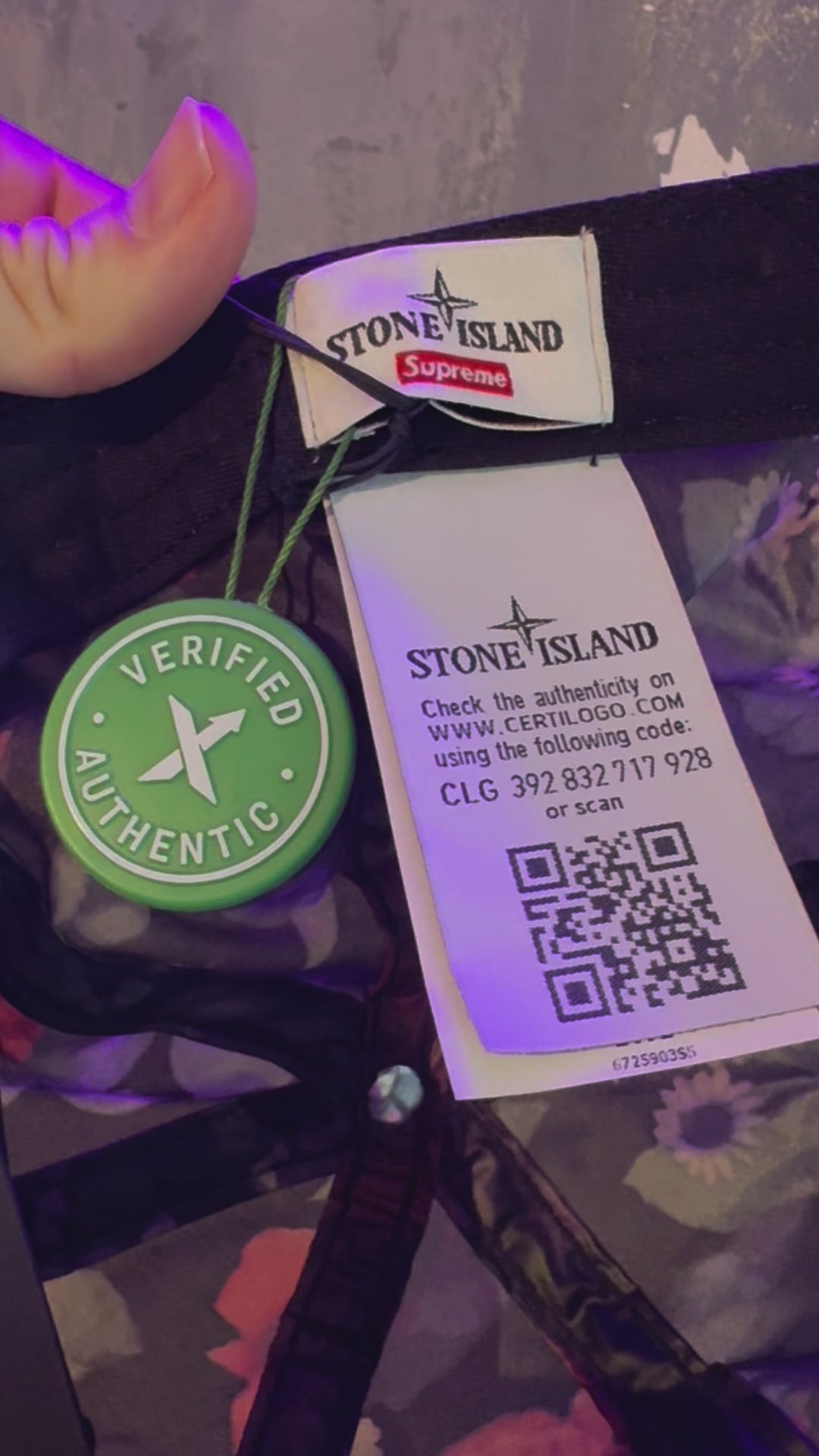 Stone Island x Supreme Floral Cap