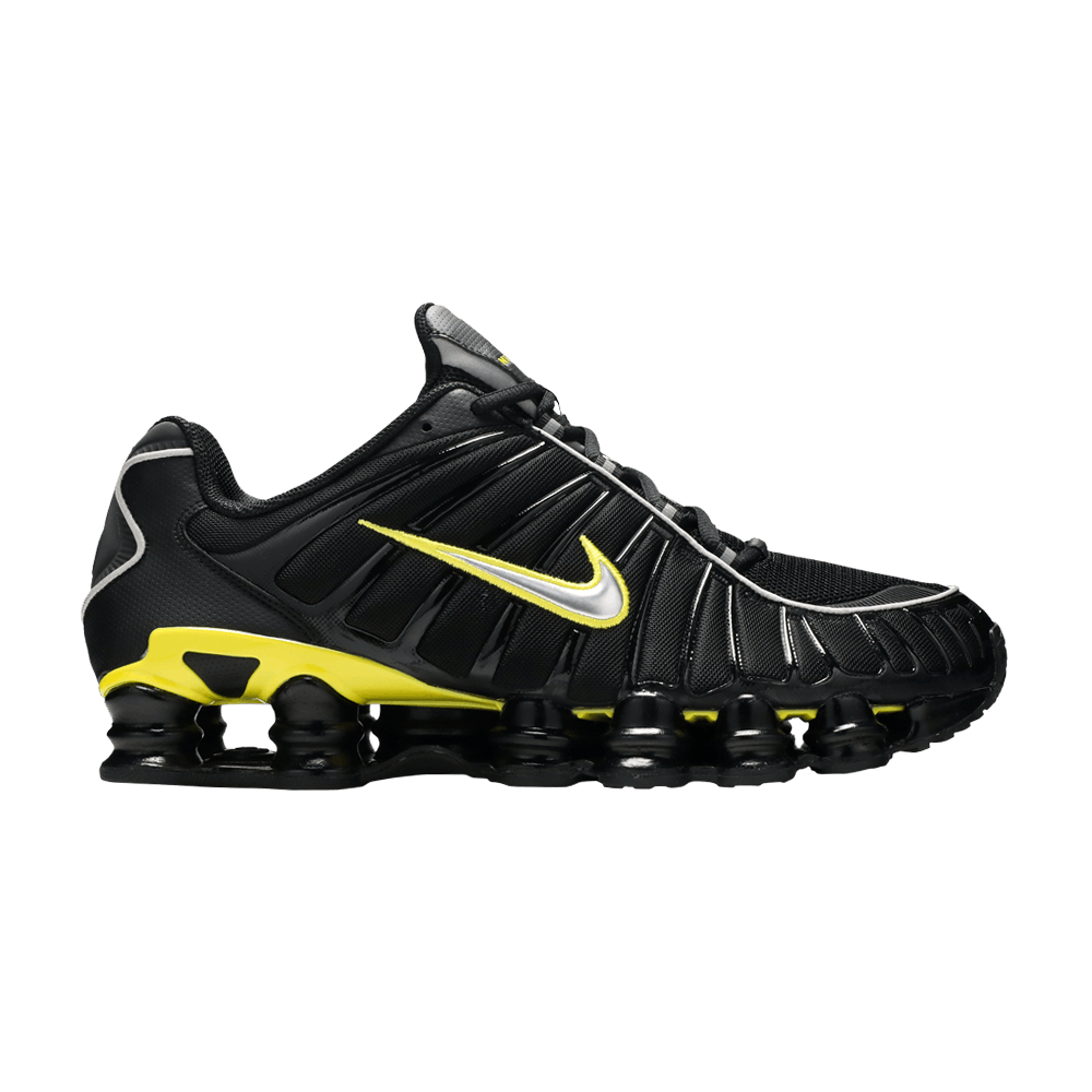 Nike Shox TL Black Dynamic Yellow Metallic Silver