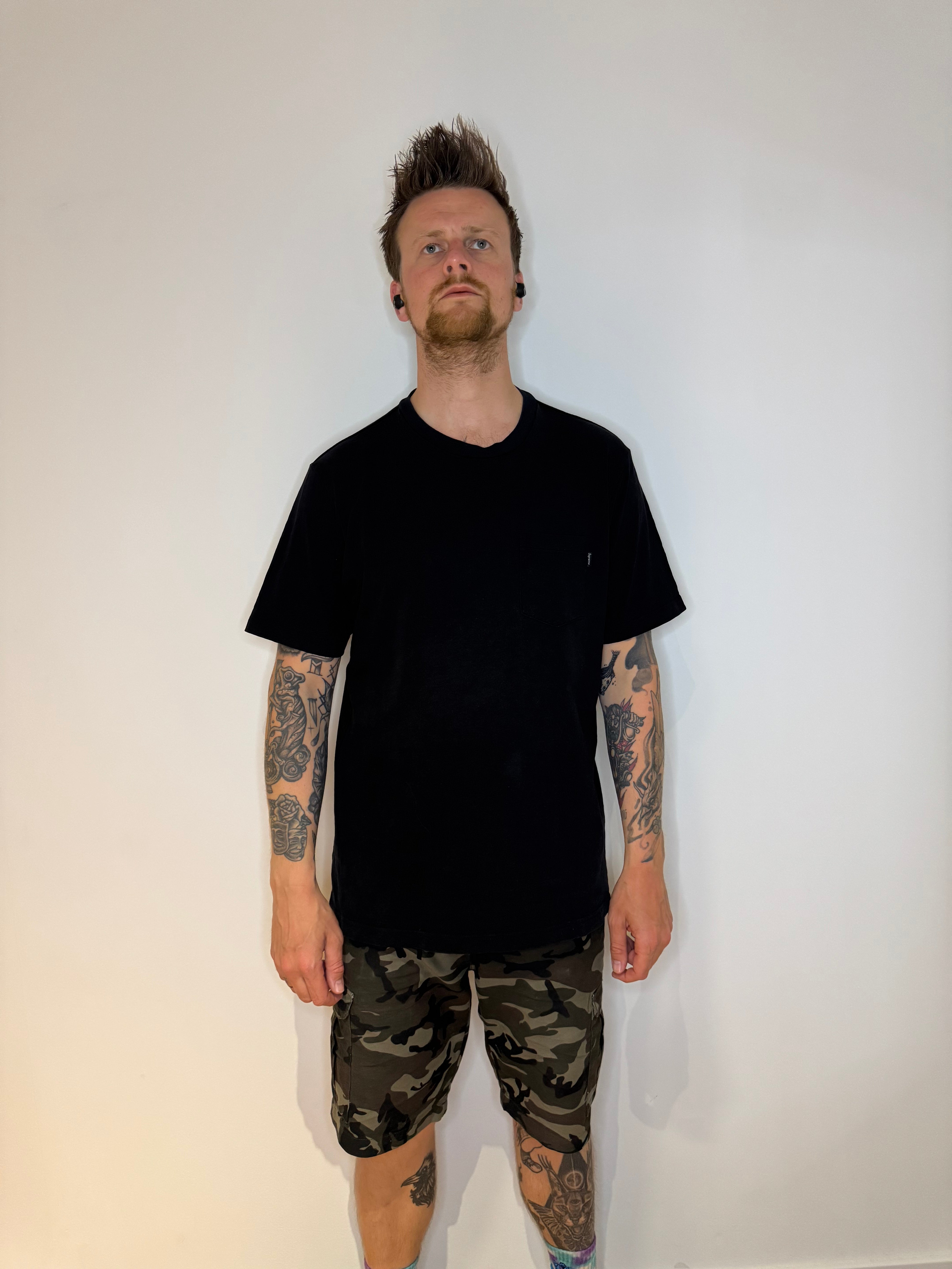 Supreme T-shirt chestpocket black maat L