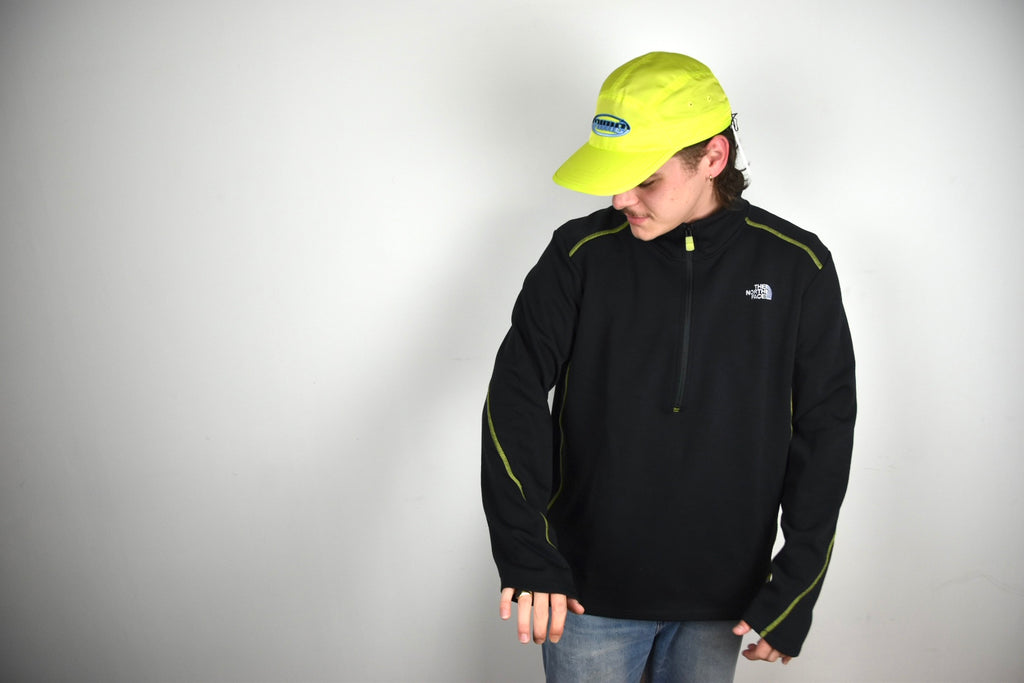 The North Face Vintage Sweater – Zwart/Groen (Maat XL, Goede conditie)
