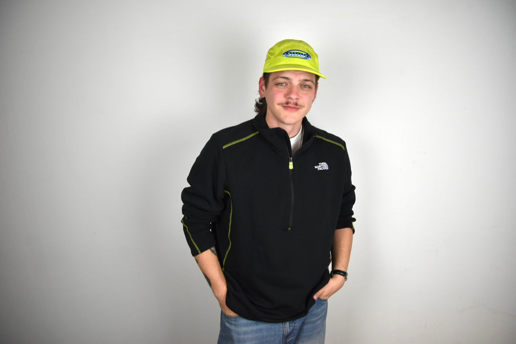 The North Face Vintage Sweater – Zwart/Groen (Maat XL, Goede conditie)