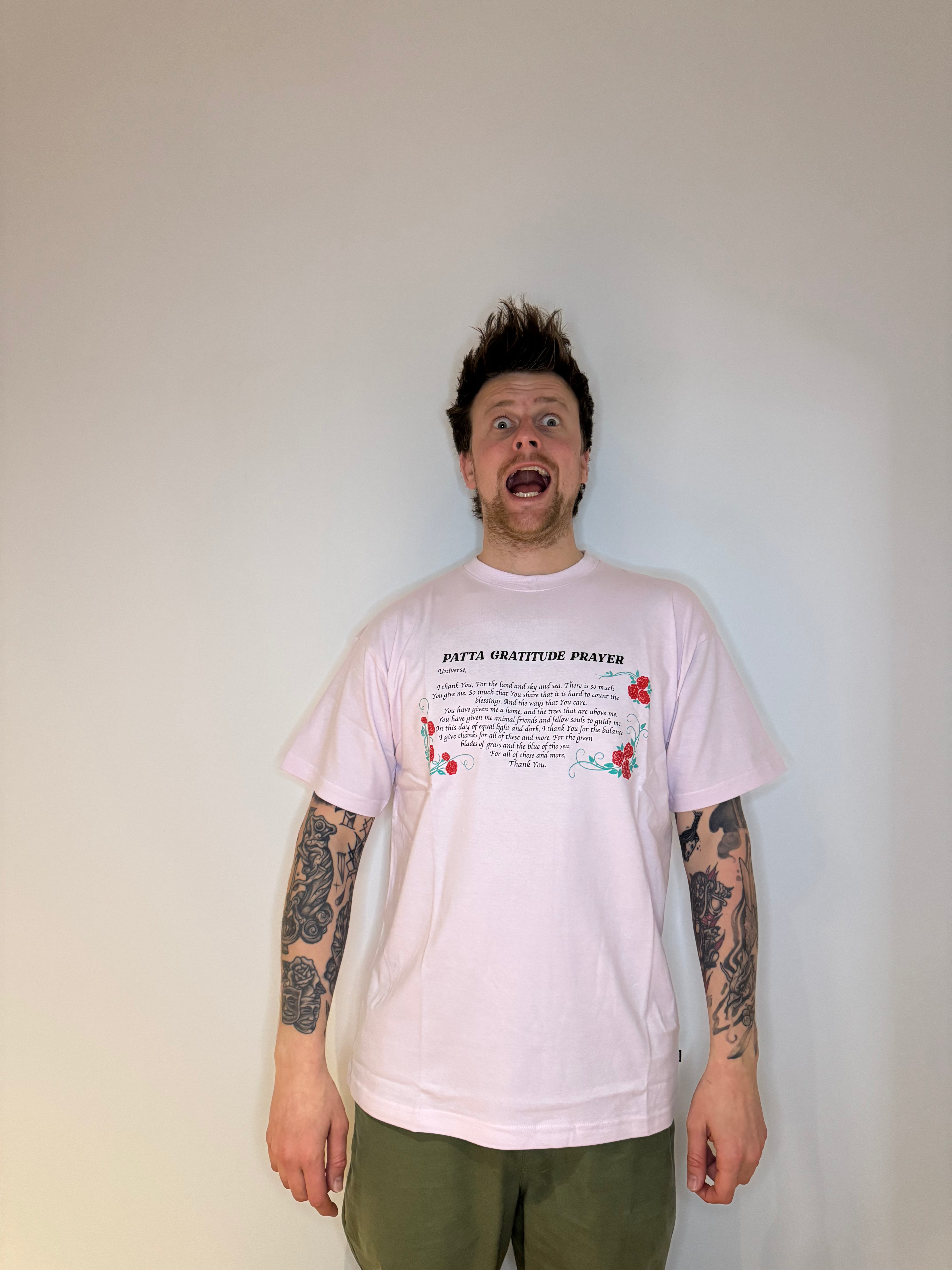 Patta Prayer T-Shirt Lavender maat L