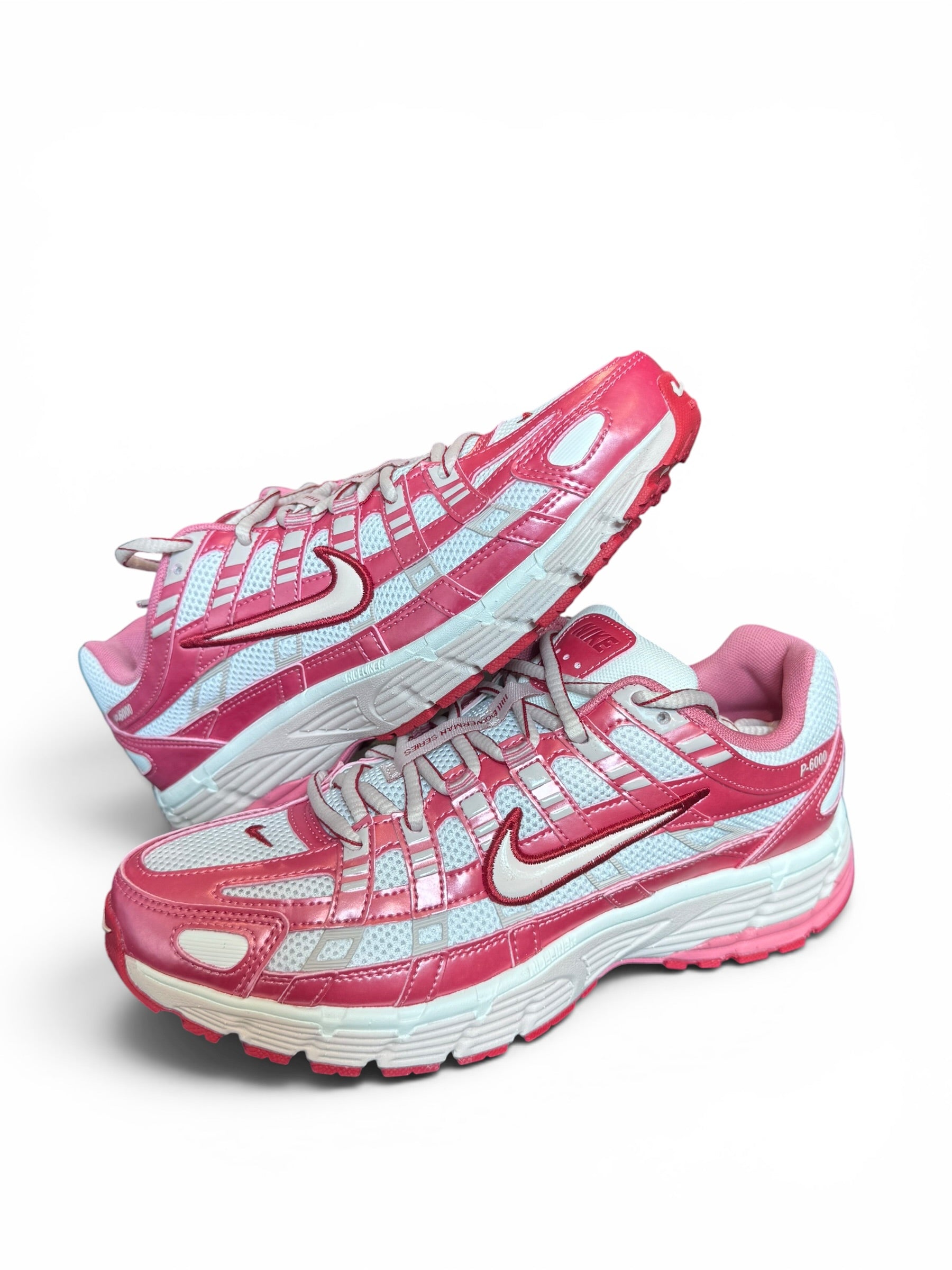 Nike P-6000 White Silt Red Peony