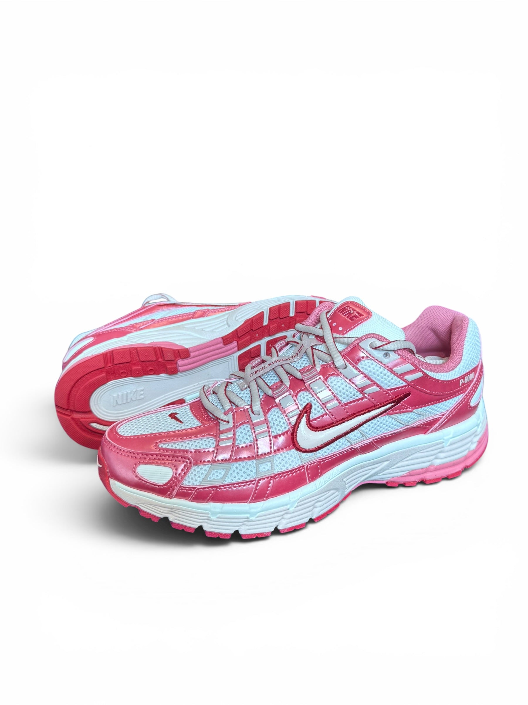 Nike P-6000 White Silt Red Peony