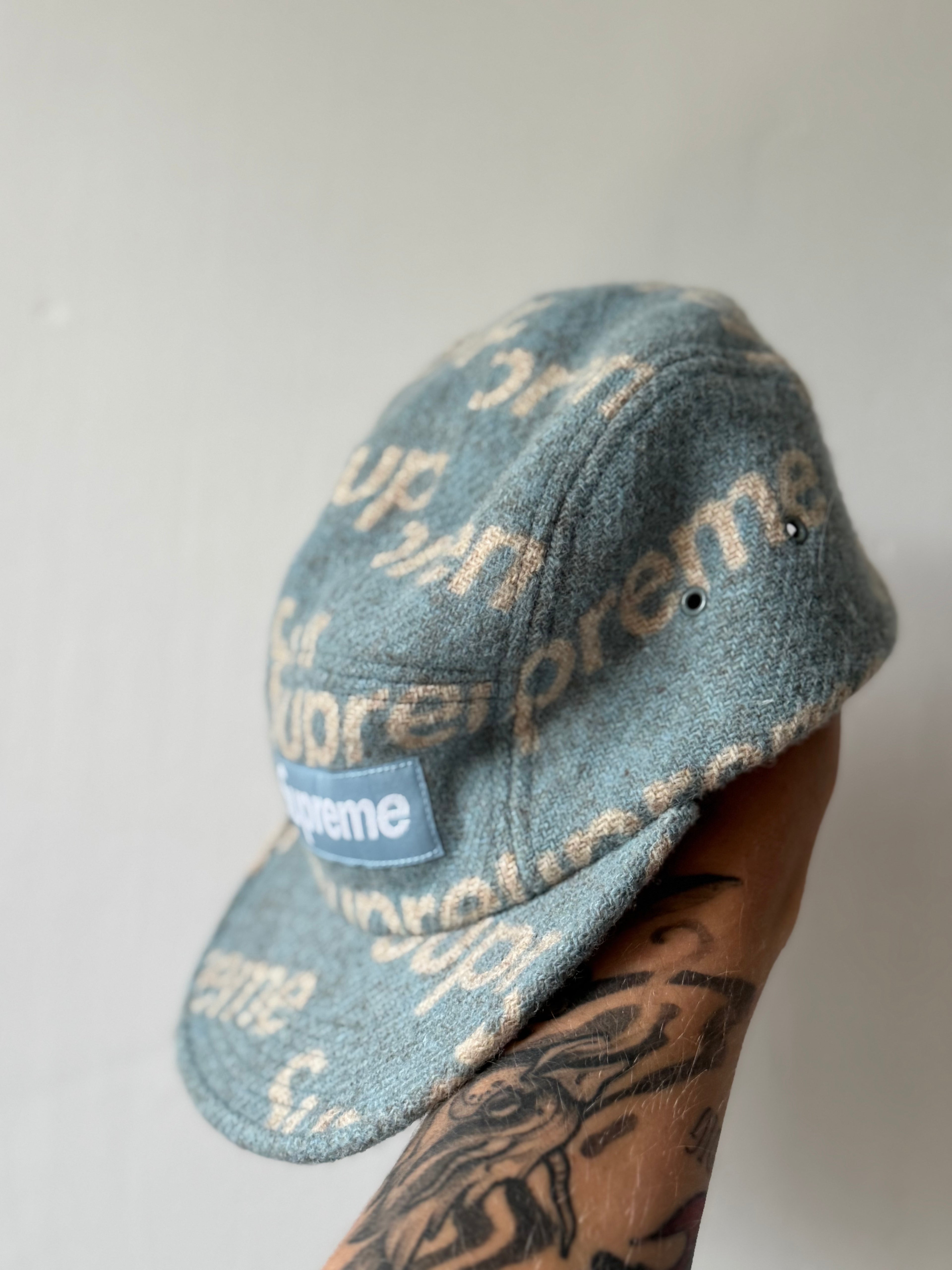 Supreme Harris Tweed Cap – Light Blue