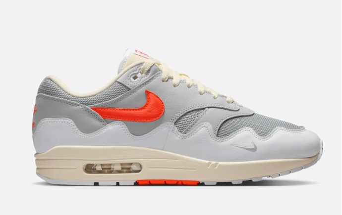 Nike Air Max 1 Patta Waves White Hyper Crimson (with bracelet)