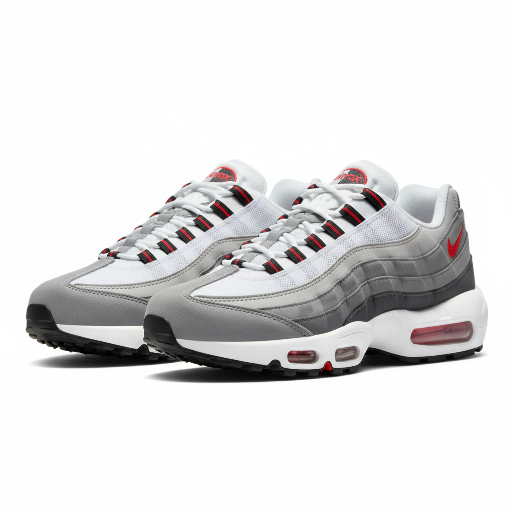 een paartje air max 95 met witte achtergrond