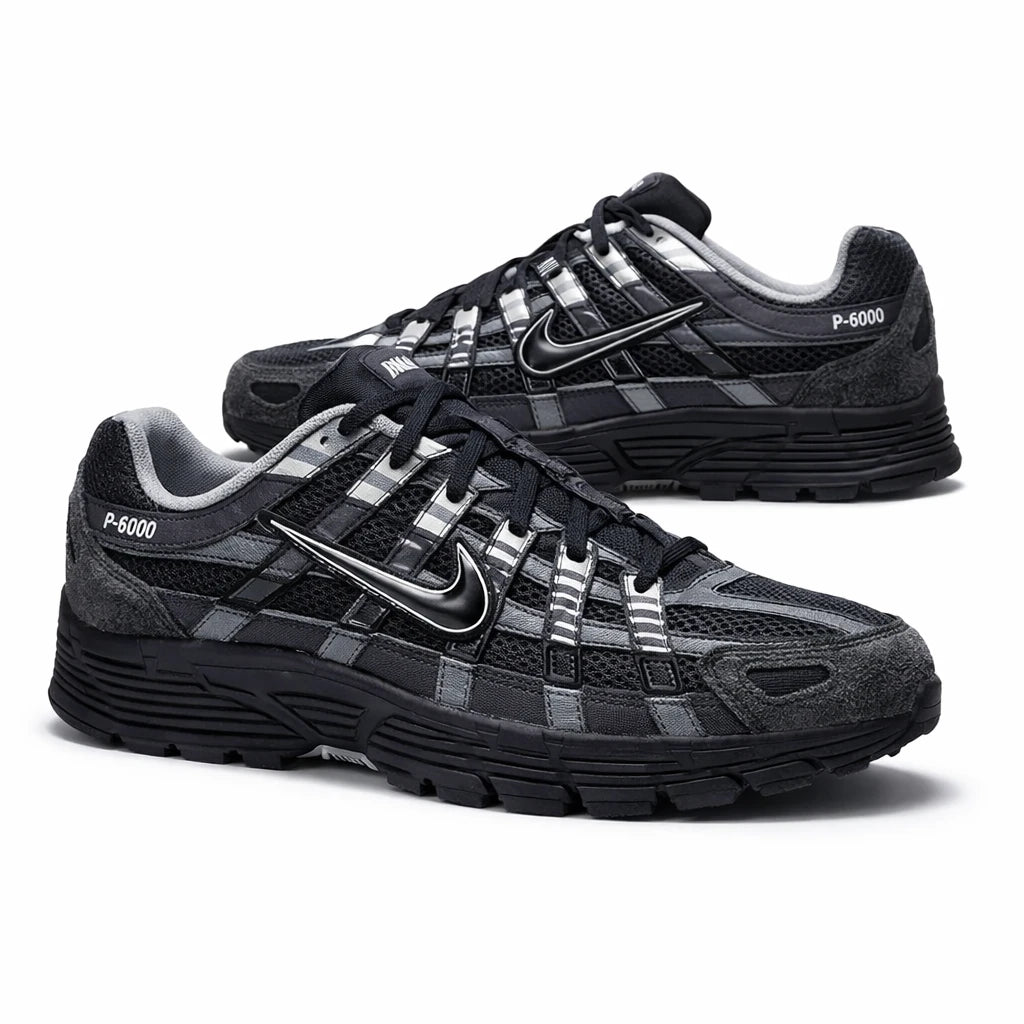 Nike P-6000 Suede Anthracite Metallic Silver