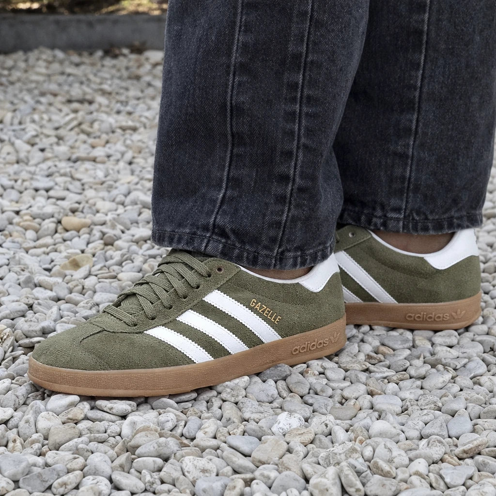 adidas Gazelle Indoor Olive Strata Cloud White Gum