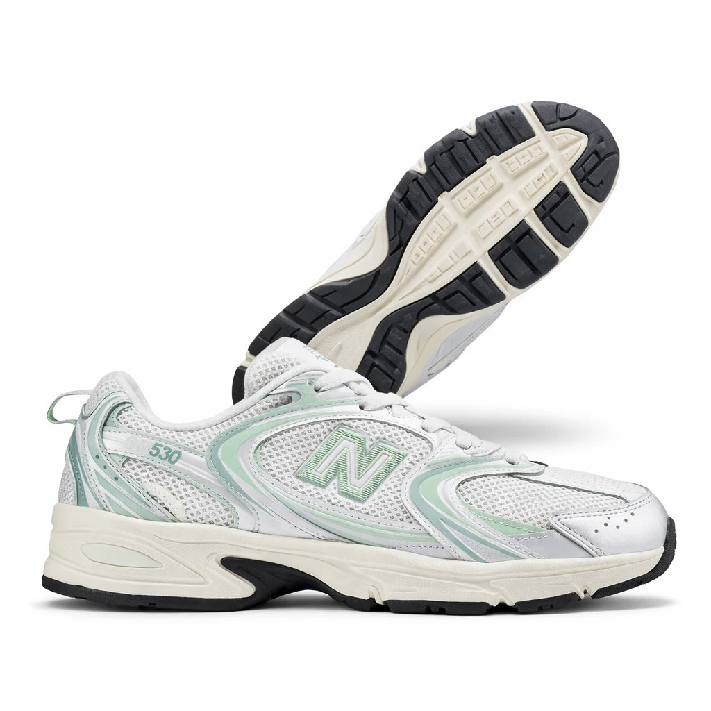 New Balance 530 Silver Metallic Mosaic Green