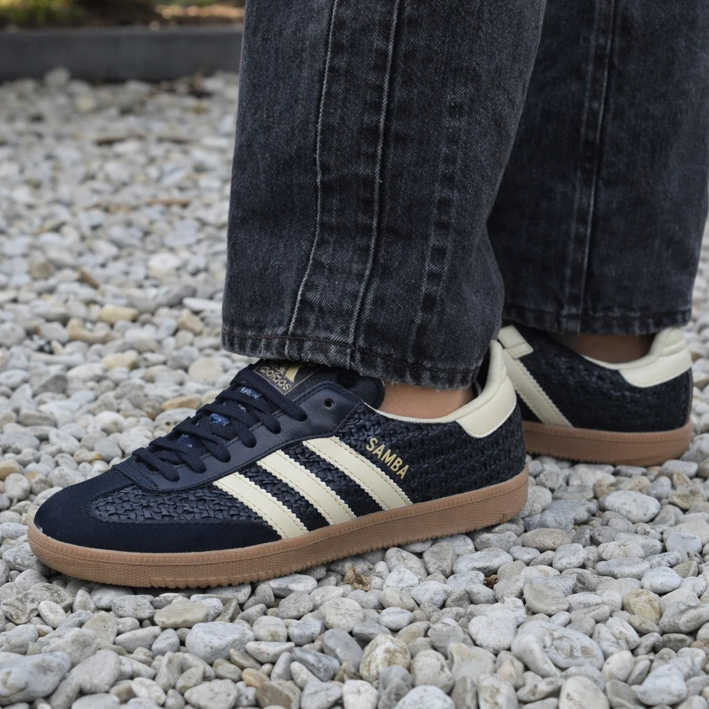 adidas Samba OG Basketweave Black Cream White (Women's)