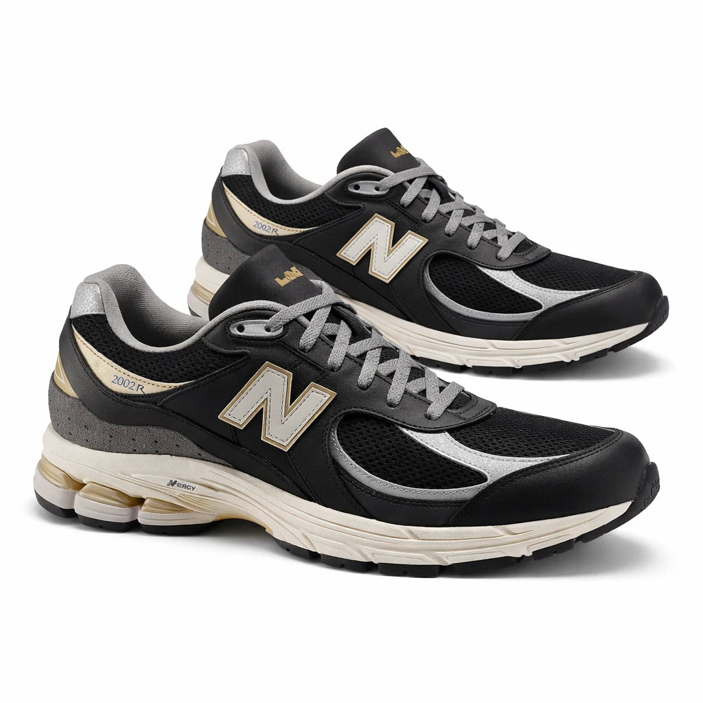 New Balance 2002R Black Sea Salt Gold Metallic
