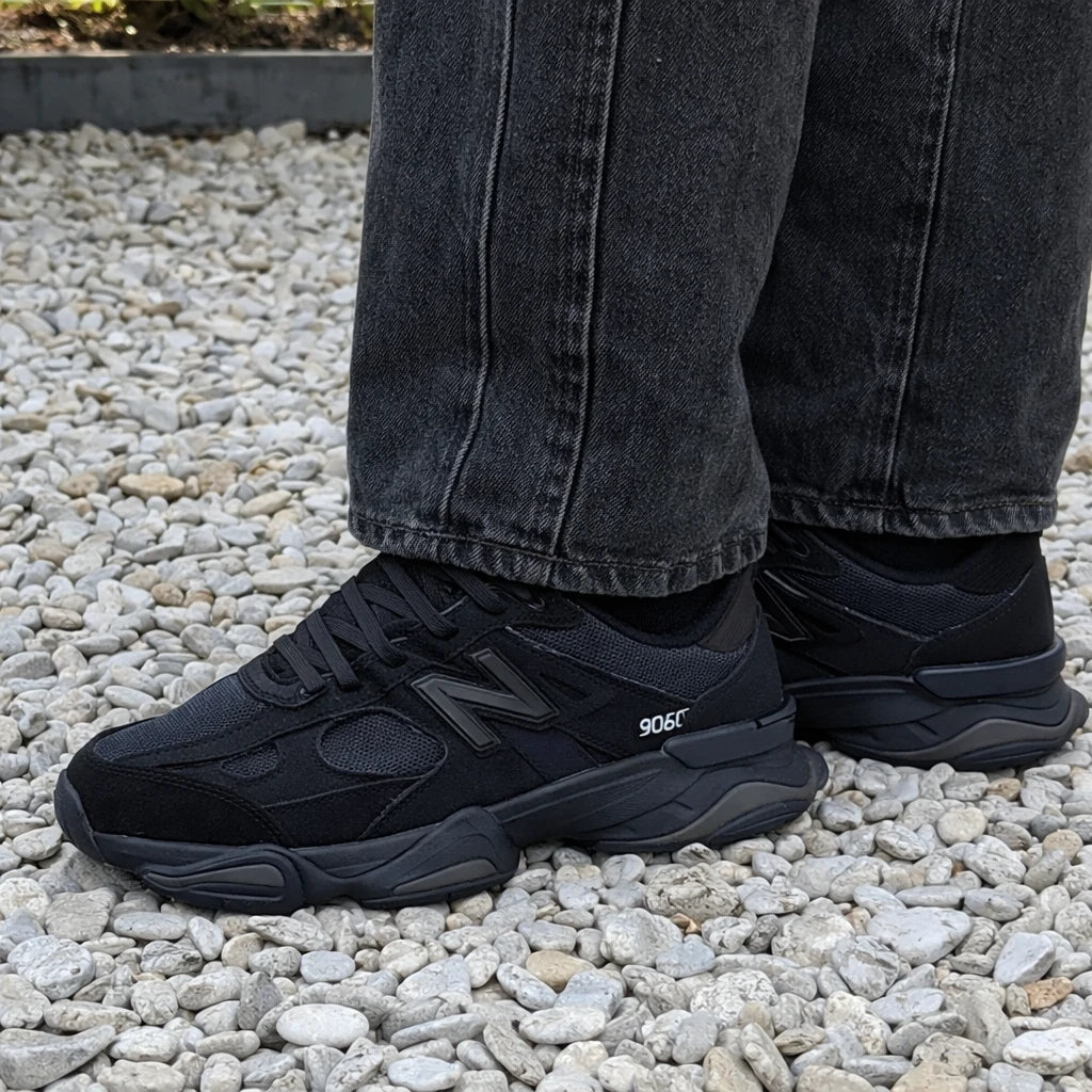 New Balance 9060 Triple Black Leather