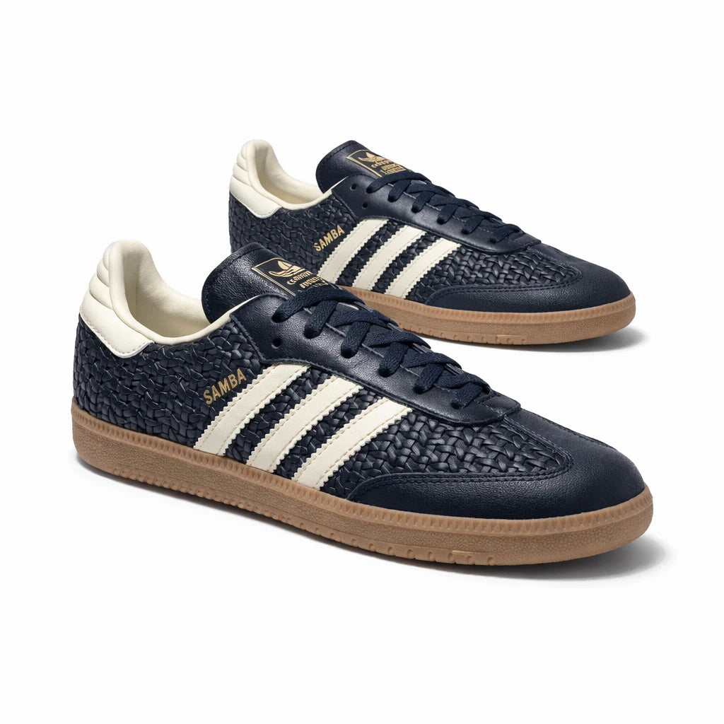 adidas Samba OG Basketweave Black Cream White (Women's)