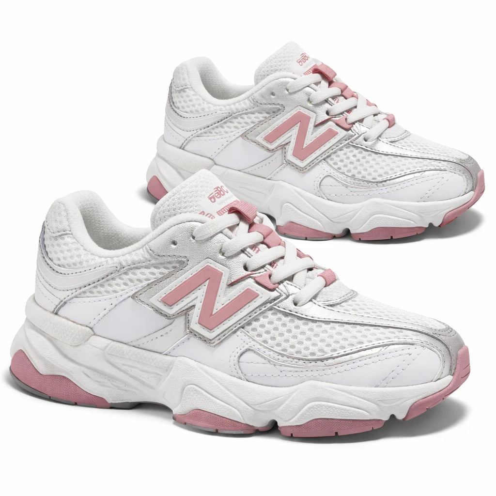 New Balance 9060 Bungee Lace White Rosewood Silver (TD)