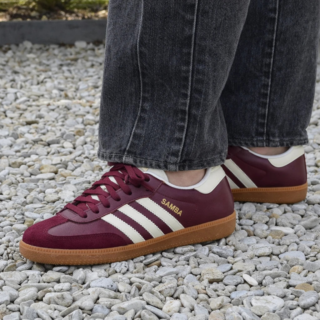 adidas Samba OG Maroon Gold Metallic (Women's)