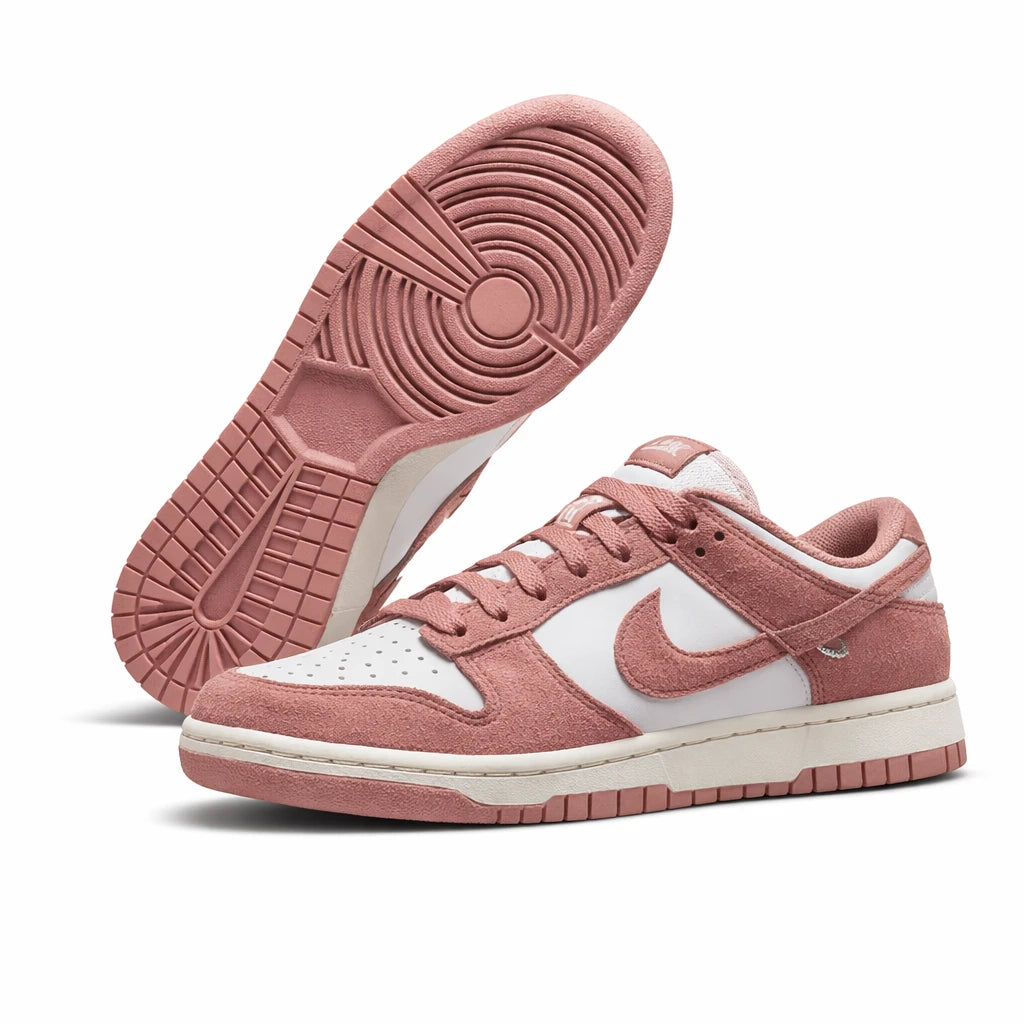 Nike Dunk Low Rose Whisper Gold Mini Swoosh (Women's)