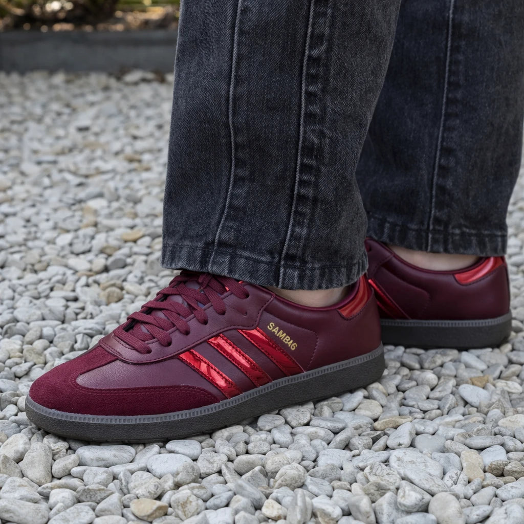adidas Samba OG Maroon Gold Metallic (Women's)