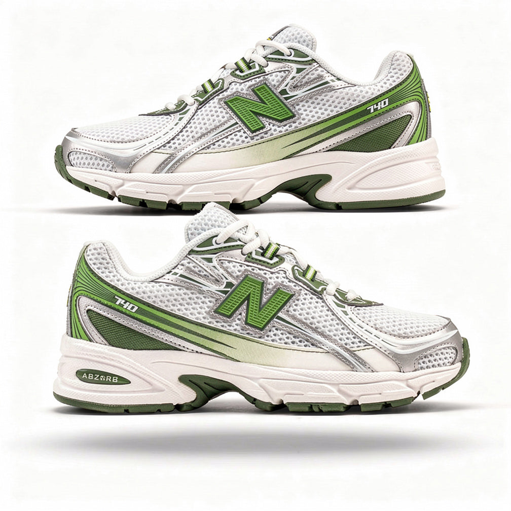 New Balance 740 White Alpine Green