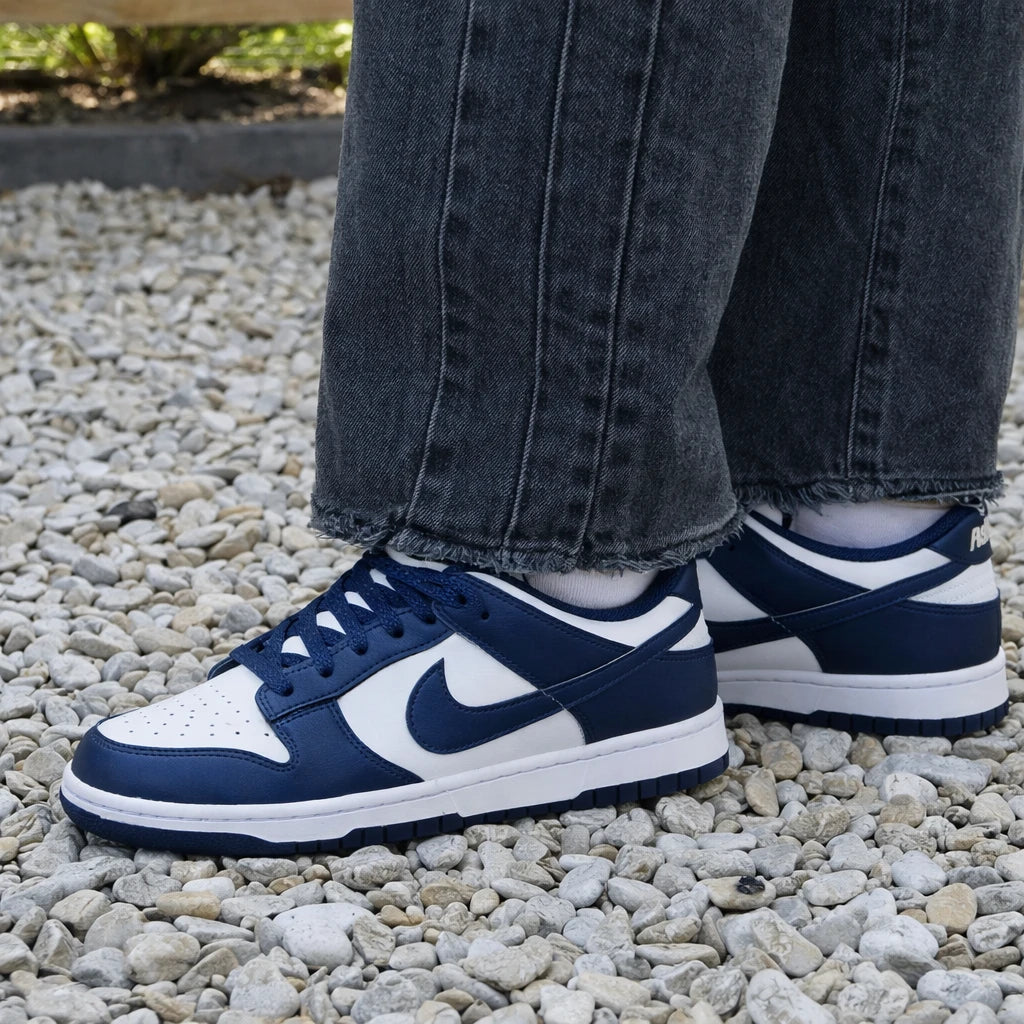 Nike Dunk Low White Midnight Navy