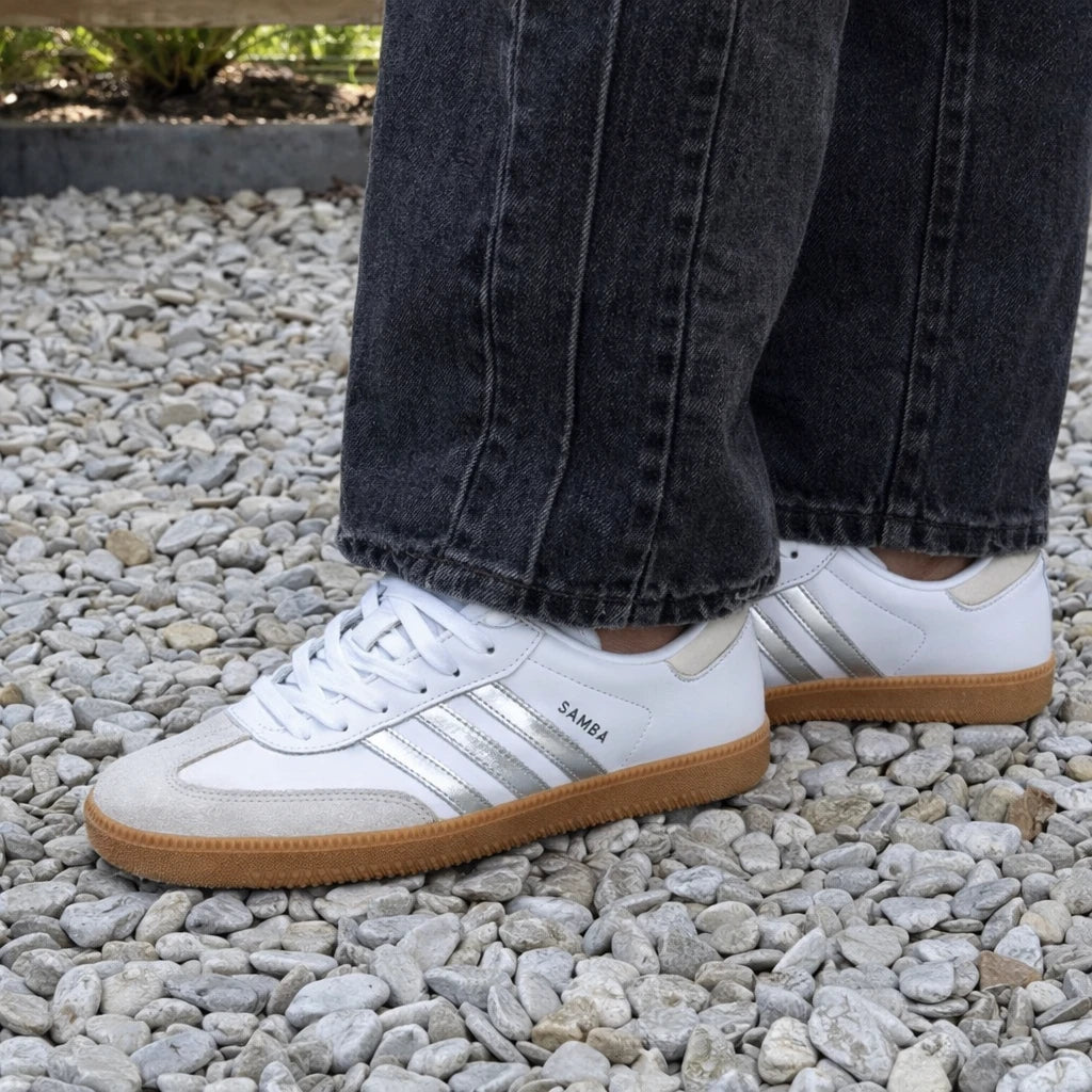 adidas Samba OG White Silver Metallic Grey (Women's)