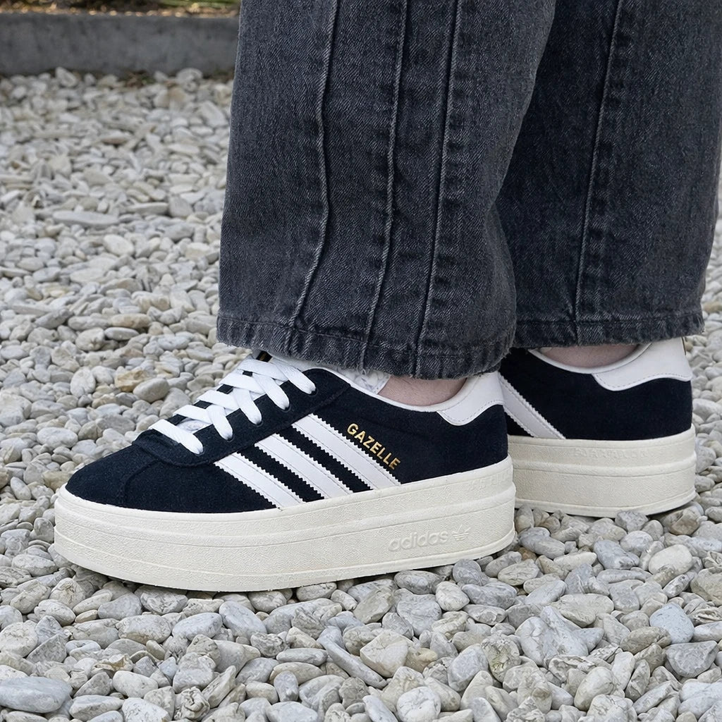 adidas Gazelle Bold Core Black White (Women's)
