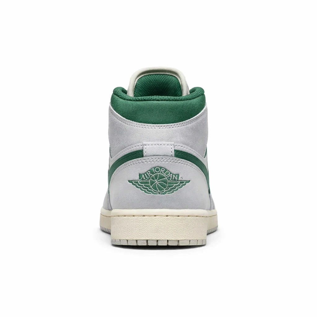 Jordan 1 Mid White Pure Platinum Pine Green (GS)