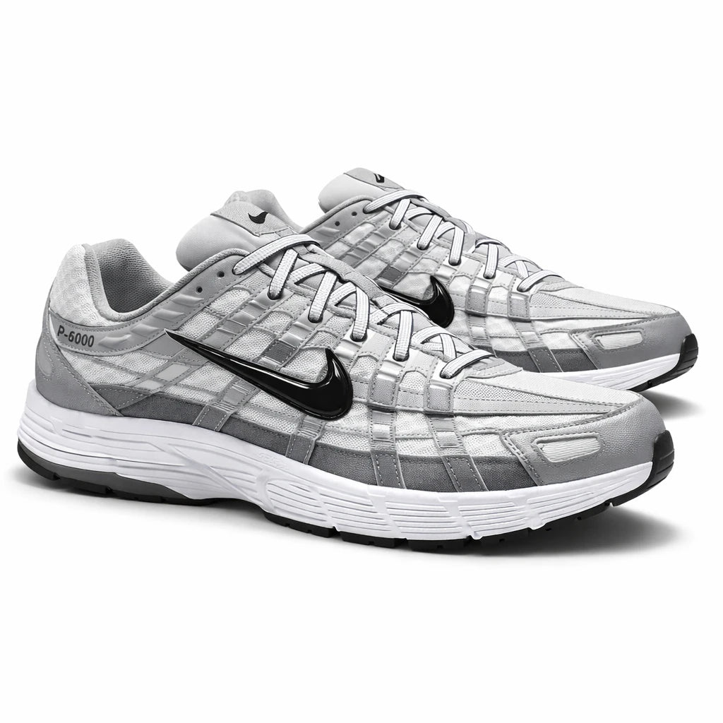 Nike P-6000 White Metallic Cool Grey Black