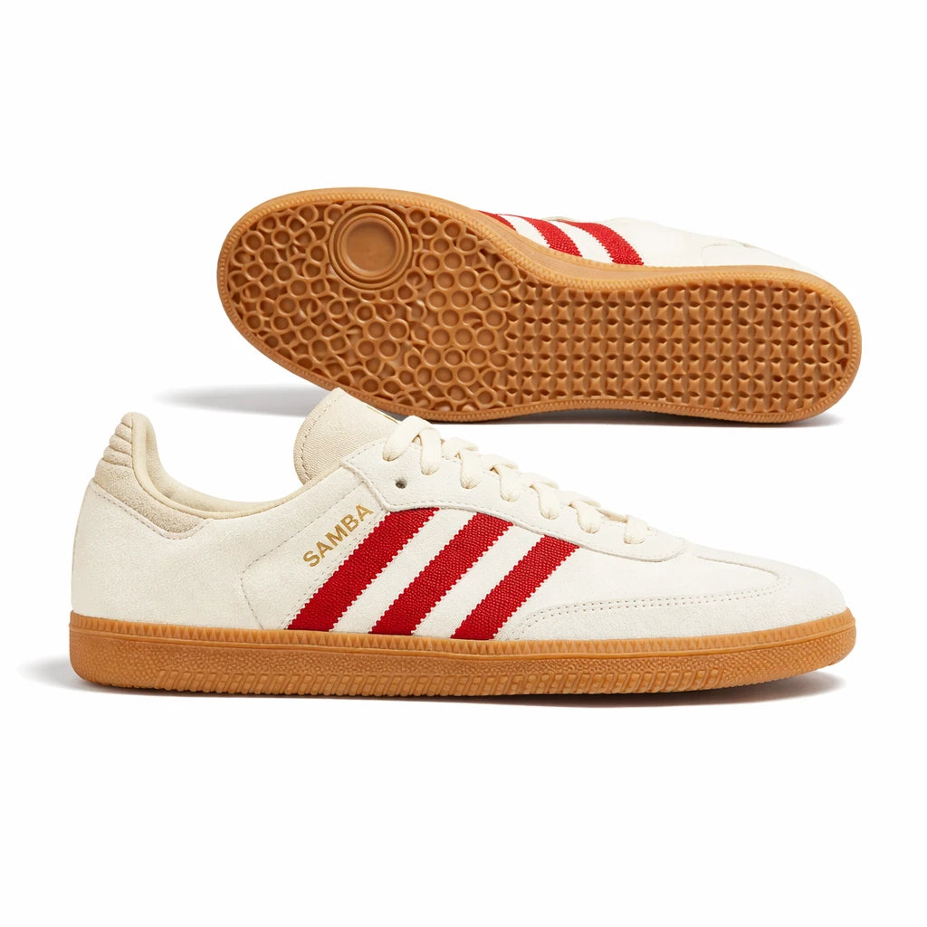adidas Samba OG Pony Hair Wonder Beige Better Scarlet (Women's)