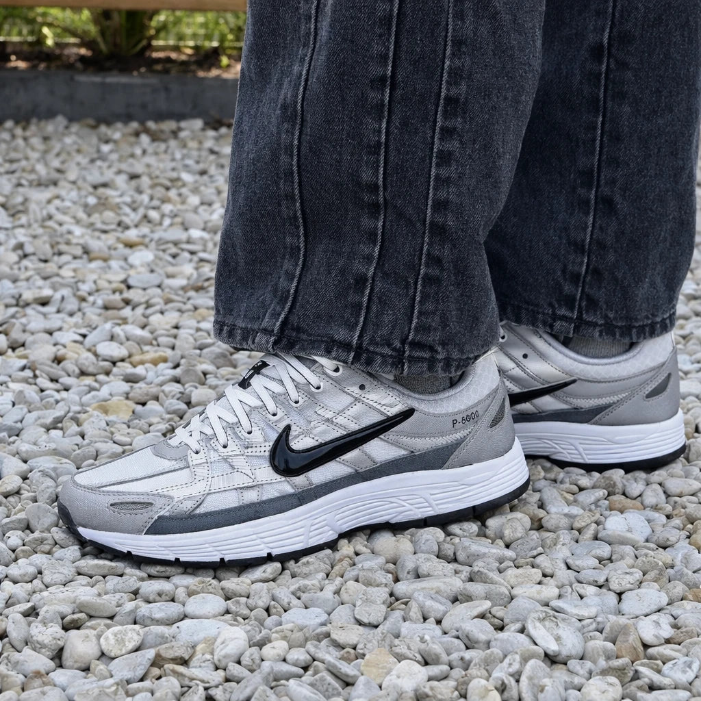 Nike P-6000 White Metallic Cool Grey Black