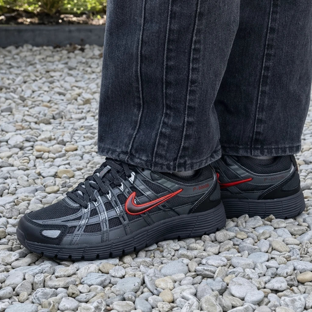 Nike P-6000 Anthracite Picante Red Metallic Cool Grey (GS)