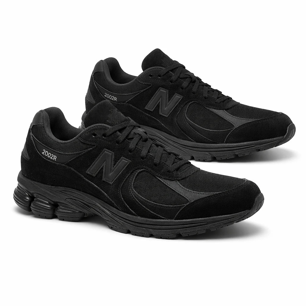 New Balance 2002R Triple Black Suede